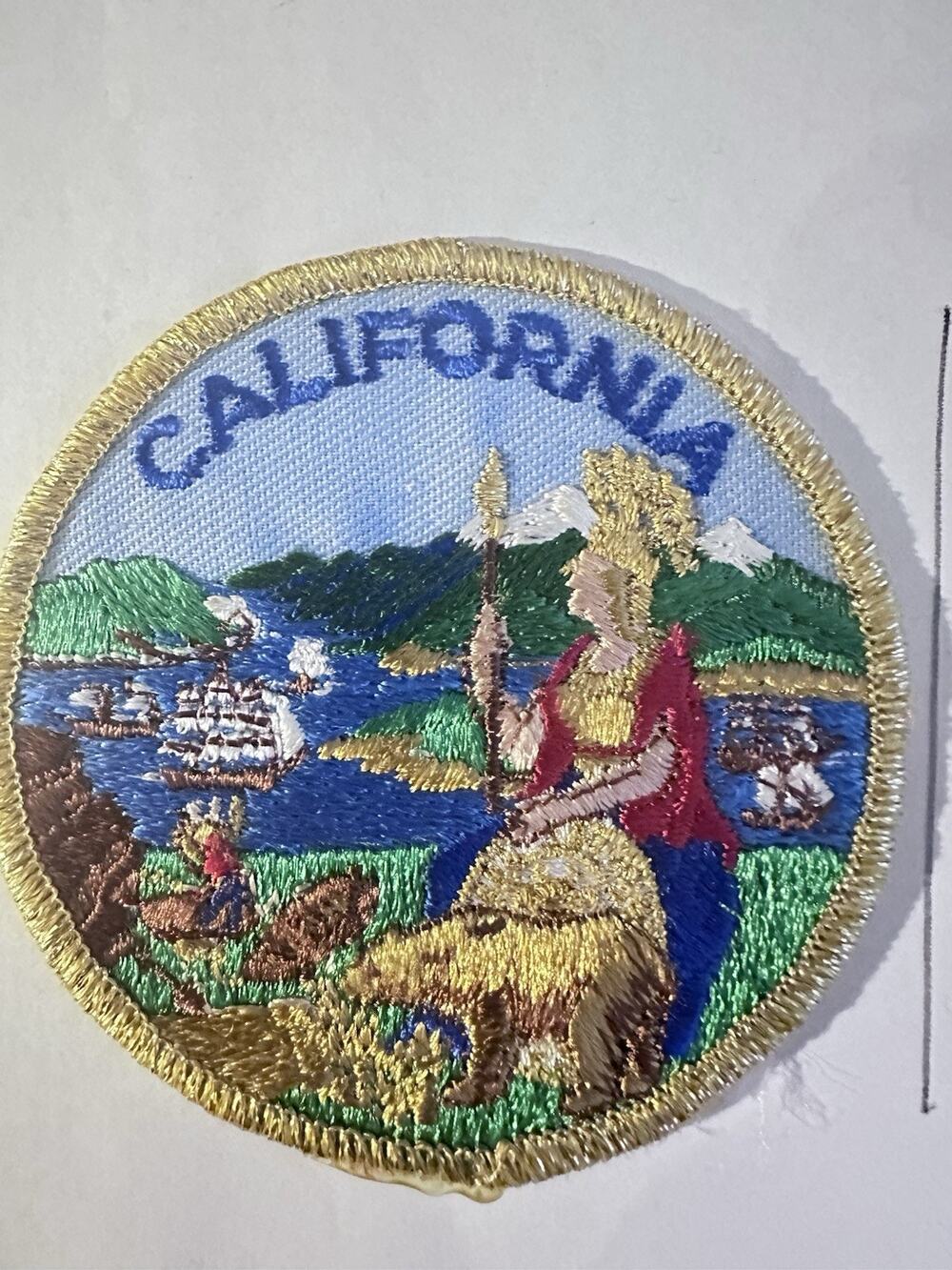 Vintage California State Embroidered Patch — Iron On New P17